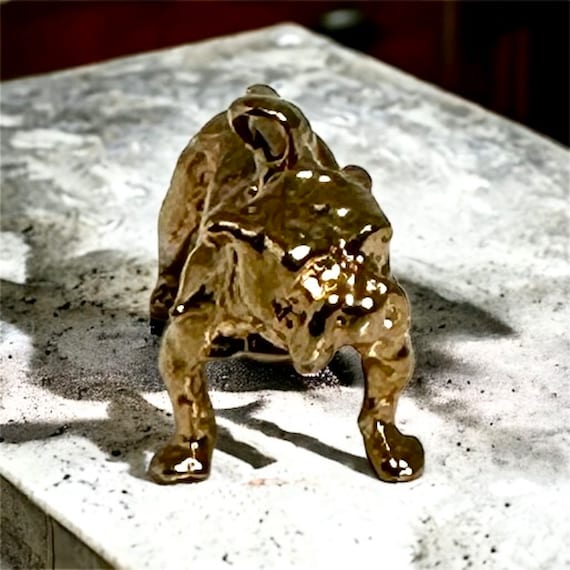 Bulldog shop charm gold