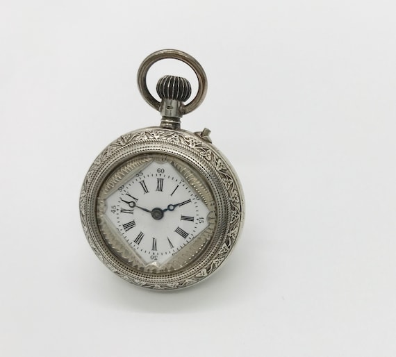 Silver Non Working Open Face Pocket Watch, Pocket
