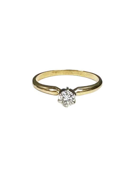 Classic Vintage Yellow Gold Solitaire Engagement Ring Etsy Canada