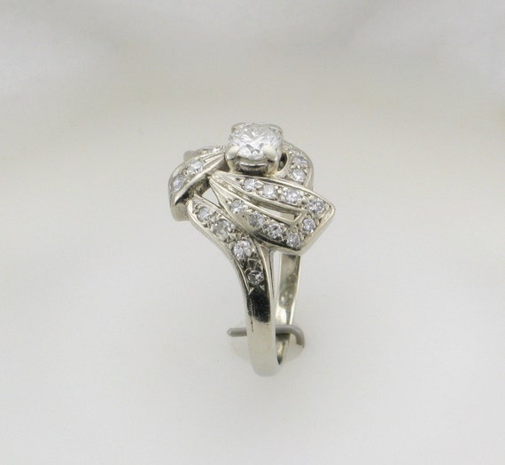 White Gold Diamond Cocktail Ring; Diamond Cocktai… - image 3