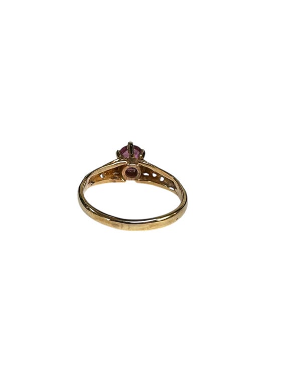 Vintage Ruby Ring, 14k Yellow Gold Filigree, July… - image 4