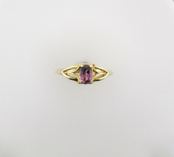 Yellow Gold Garnet Ring, Garnet Ring, January Birt