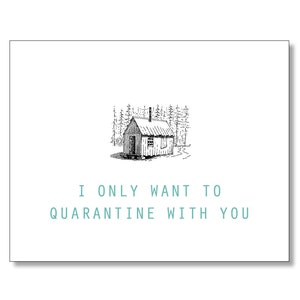 Carte de quarantaine, carte d’isolement - Carte sociale de distanciation, je vous manque carte, Pandemic Love Your Card
