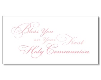 First Holy Communion Card, Eucharist Card, Lord's Supper Card, Check Holder Communion Card, Religious Card, Christian Card, Catholic Card
