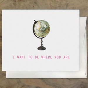 I Miss You Card. Awesome Heartfelt LOVE Card. Carte longue distance - I Want to Be Where You Are. Cosmos - Carte d’astronomie - Carte Lover Card