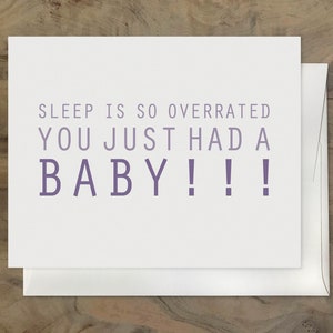 Funny Just Had a Baby Card. Carte hilarante pour les nouveaux parents, carte de livraison. Carte de naissance hilarante, carte nouveau-né, première carte des parents