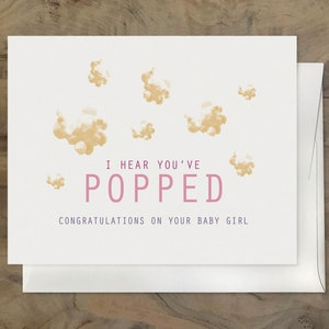 JUST DELIVERED CARD, Carte de naissance. Carte adorable pour un ami enceinte qui vient d’avoir un bébé. Félicitations Carte nouveau-né