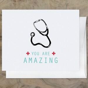 Carte des premiers répondants, Merci une carte de médecin, Merci un professionnel de la santé, carte héros, carte de remerciement du médecin