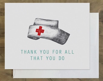 Thank a Medical Worker Card, First Responders Card, Thank a Nurse Card, Doctor Thank You Card, Hero Card