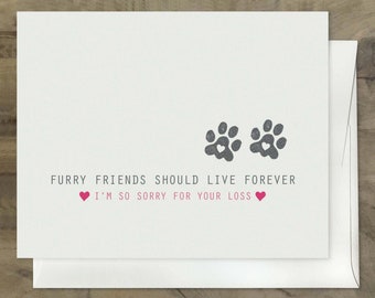 PET SYMPATHY CARD. Sick Cat Dog Card. Animal Death Card. Dog loss. I'm Sorry. Pet Grievance Card.