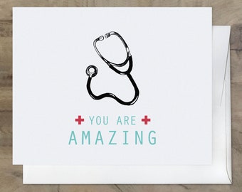 First Responders Card, Thank a Doctor Card, Thank a Medical Professional, Hero Card, Doctor Thank You Card