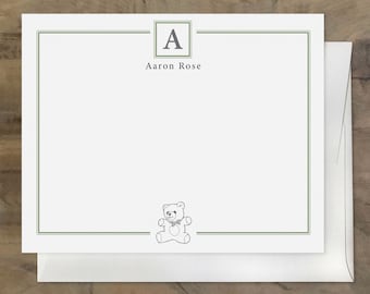 Personalized Notecards, Custom Child's Stationery, Baby Name Cards, Personalized Baby Notecard Set, Baby Stationery, Children's Stationery