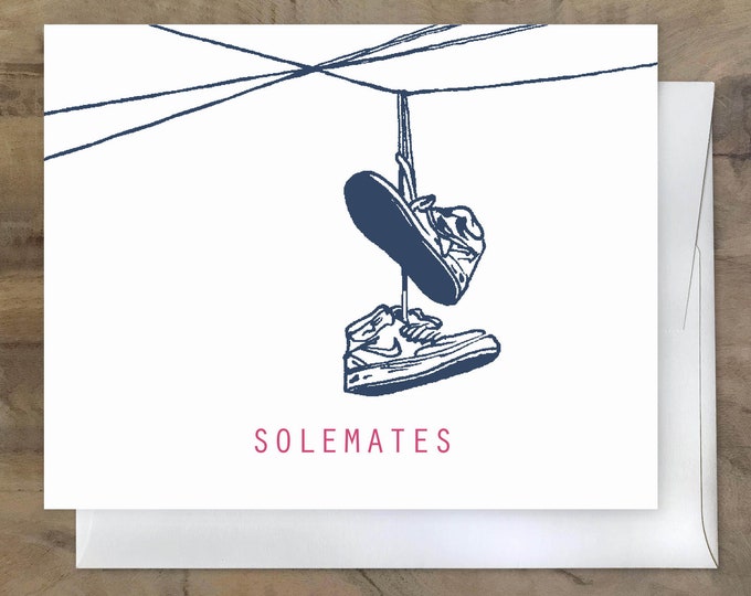 Nike Sneaker Card. Soulmate Card. SHOES on a WIRE Nike Card. - Etsy