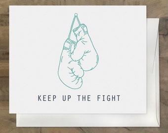 Keep Up the Fight - Devastation Card. Carte cancer. Carte d’encouragement - Carte de perte d’emploi - Carte de divorce - Carte maladie - Carte des temps difficiles