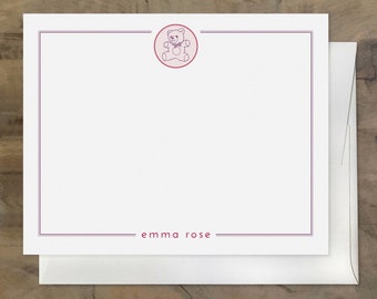 Personalized Notecards, Custom Child's Stationery, Baby Name Cards, Personalized Baby Notecard Set, Baby Stationery, Children's Stationery