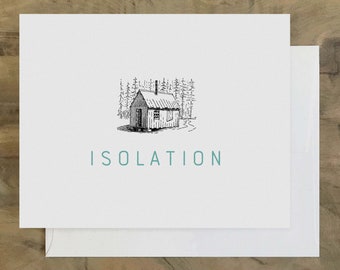 Isolation Card - Pandemic Card, Social Distancing Quarantine Card