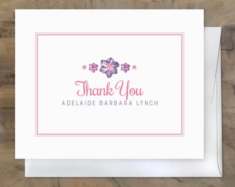 Personalized THANK YOU Cards. Custom Thank You Card - Thank you Maid of Honor - Thank You Bridesmaid Card - Thank You baby card