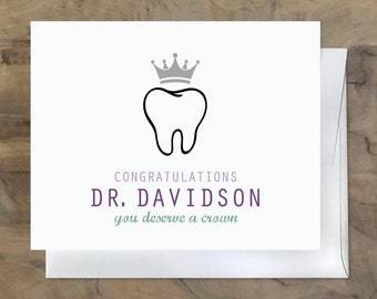 DENTIST Graduation card. Congratulations Dental Student Card. New Dentist Card, Custom Dentist Graduation Card - DDS Card - DMD Card