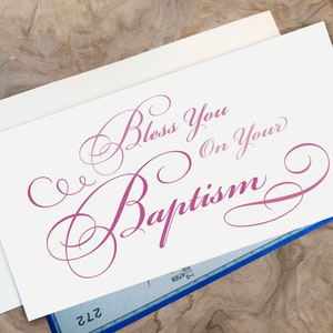Baptism Card, Christening Card, Boy Baptism Card, Girl Baptism Card, Check Holder Baptism Card, Religious Event Card