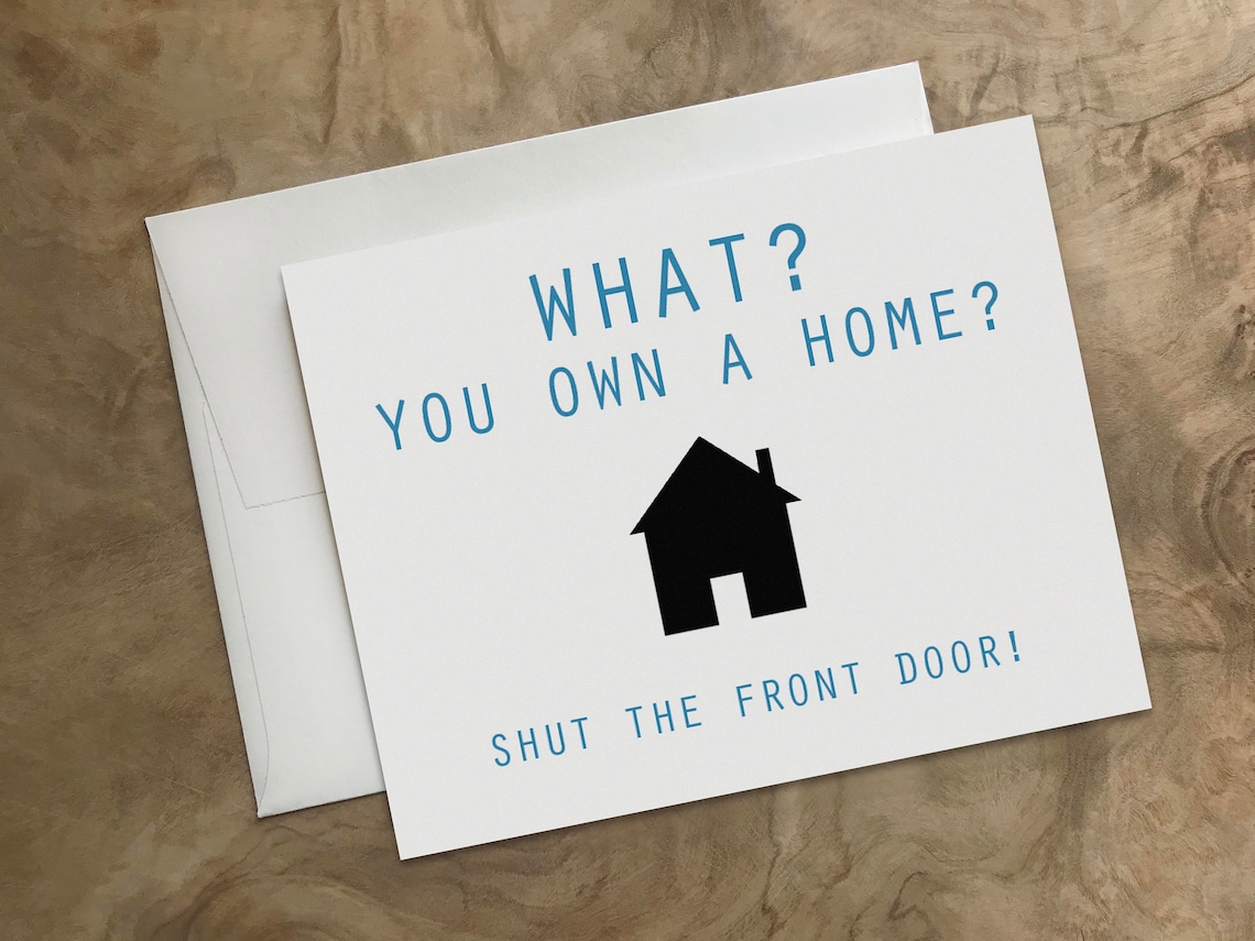 Hilarious HOMEOWNER Card. Funny Housewarming Card. New Home Etsy