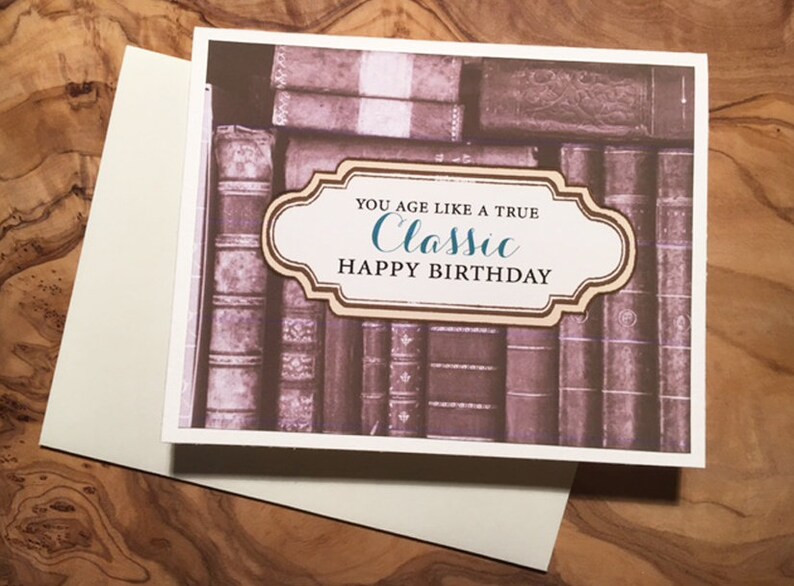 OVER THE HILL Birthday Card. Book Lover Card. Funny Sweet Kind | Etsy