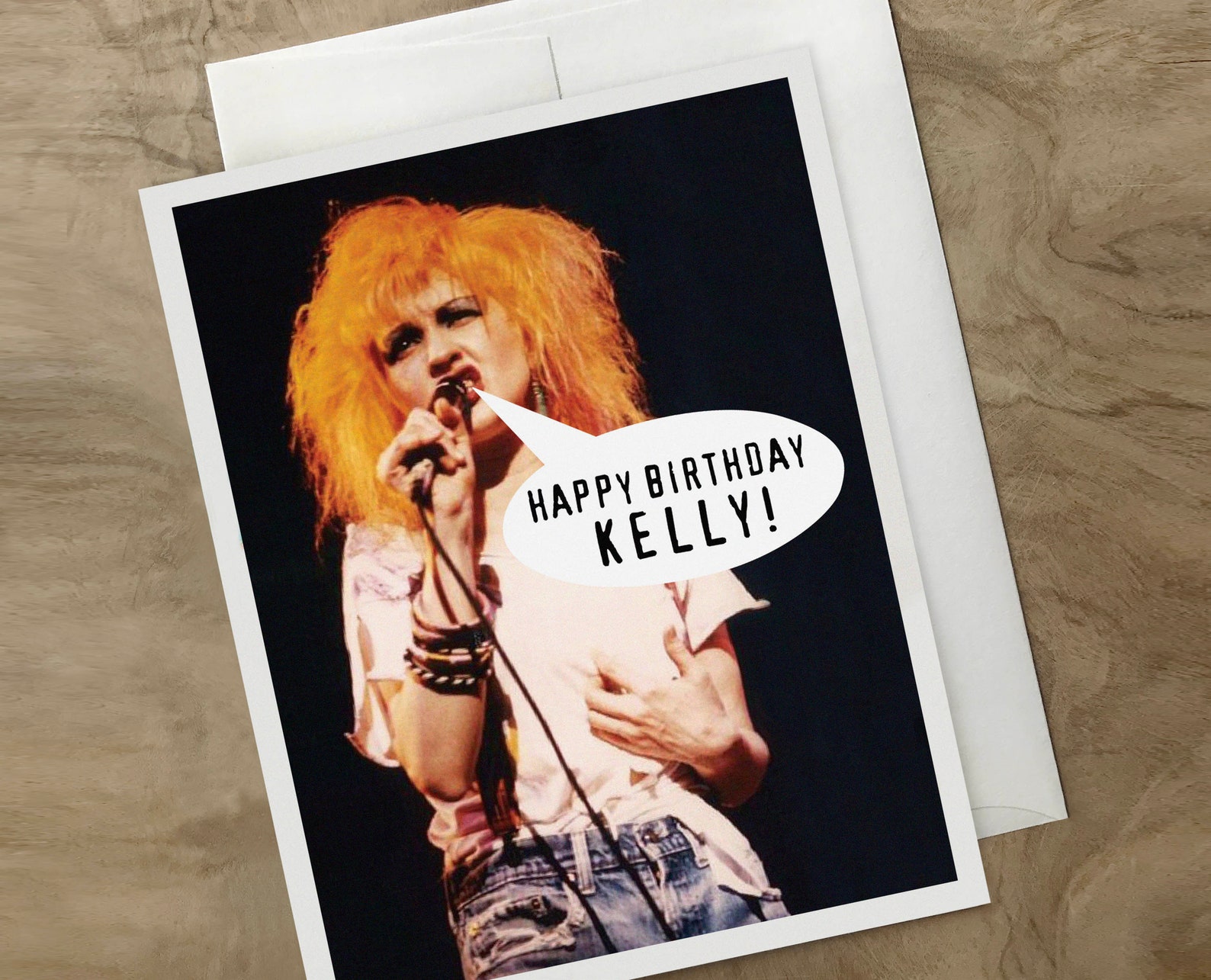 CYNDI LAUPER Card. Personalized Cyndi Lauper Birthday Card Etsy Israel