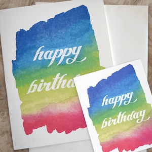 Grande carte d'anniversaire surdimensionnée, belle carte d'anniversaire gigantesque peinte à la main, carte aquarelle faite main, grande carte d'anniversaire idiote énorme