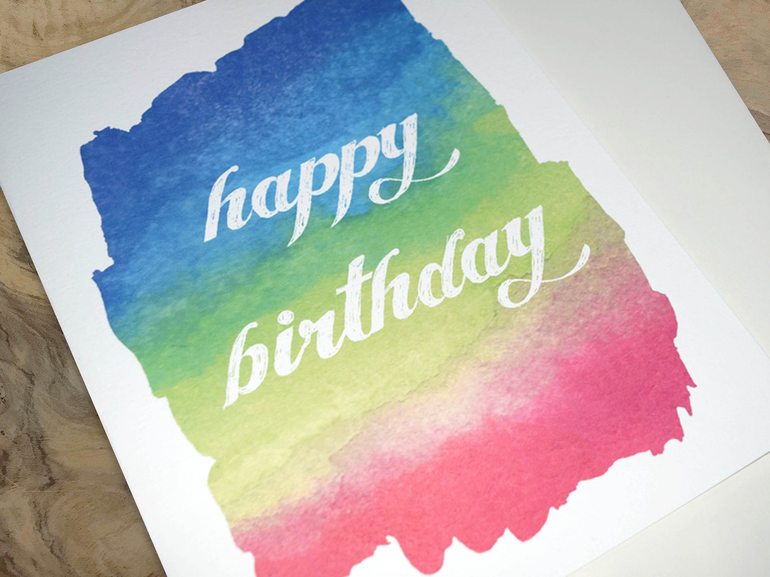 Large Oversized Birthday Card Beautiful Hand Painted Gigantic Etsy