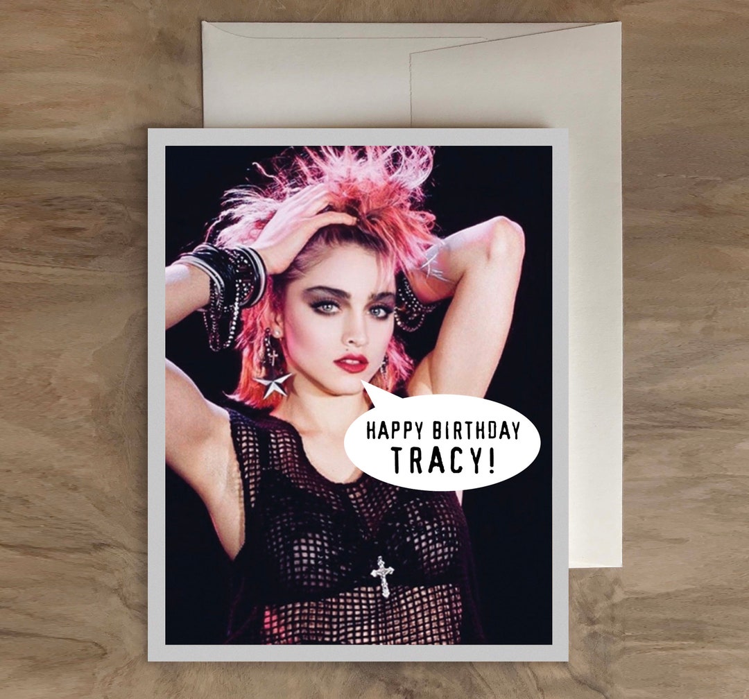 Amazing MADONNA Birthday Card - Queen of Pop Birthday Card, 80s 90s ...