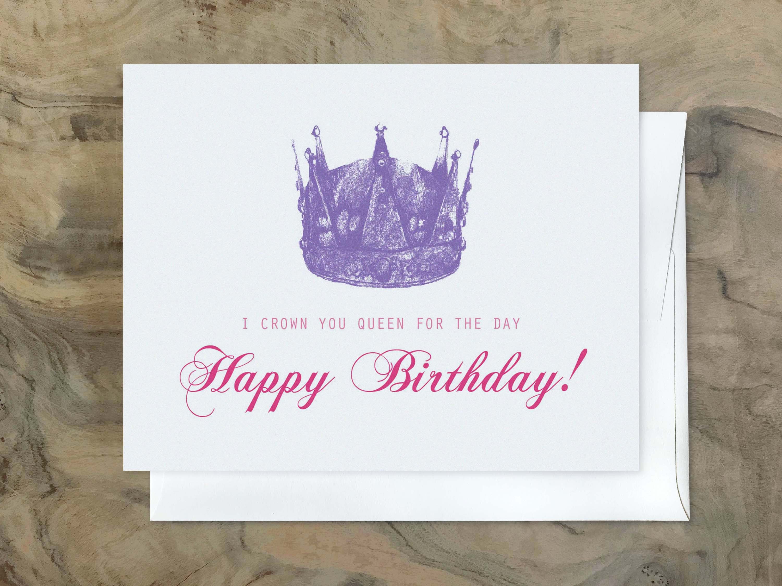 Happy Birthday My Queen Regal Birthday Card By Slice of Pie