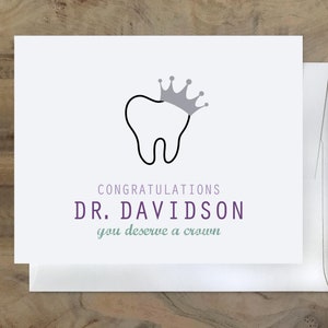 DENTIST Graduation card. Congratulations Dental Student Card. New Dentist Card, Custom Dentist Graduation Card DDS Card DMD Card Option 3