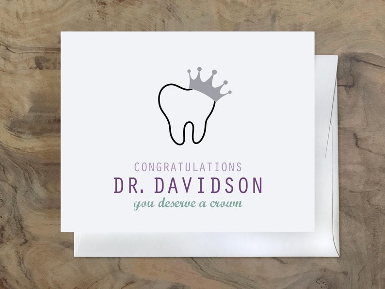 DENTIST Graduation card. Congratulations Dental Student Card. New Dentist Card, Custom Dentist Graduation Card DDS Card DMD Card Option 3