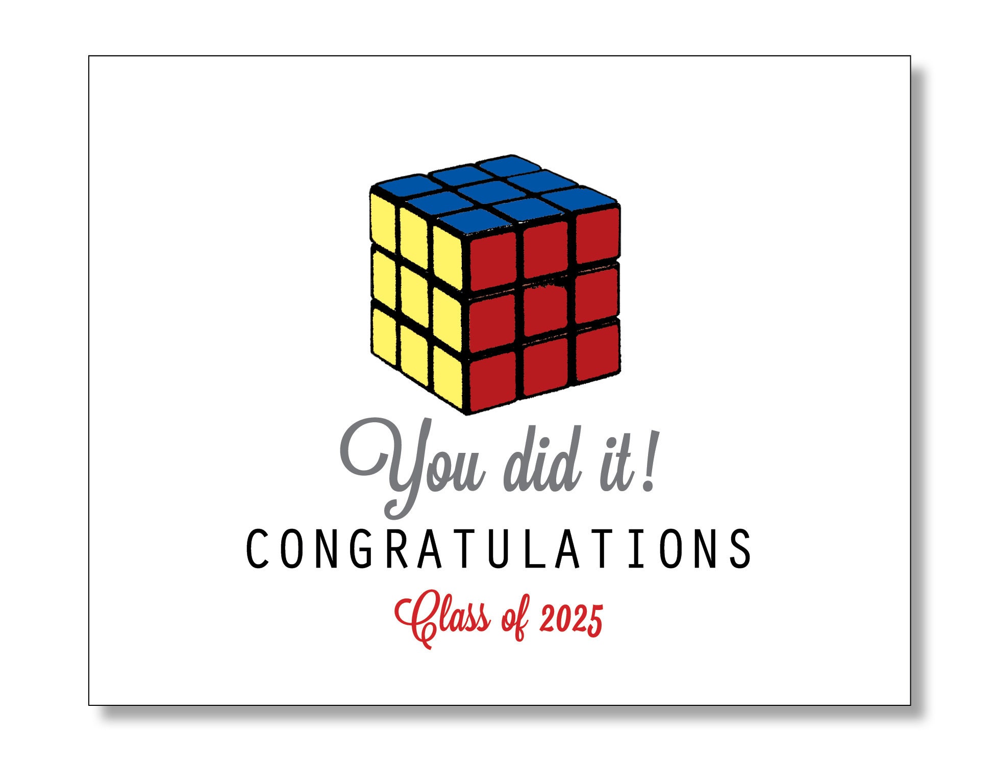 COLLEGE GRADUATION Card. Congratulations Graduate Card. Just Graduated ...