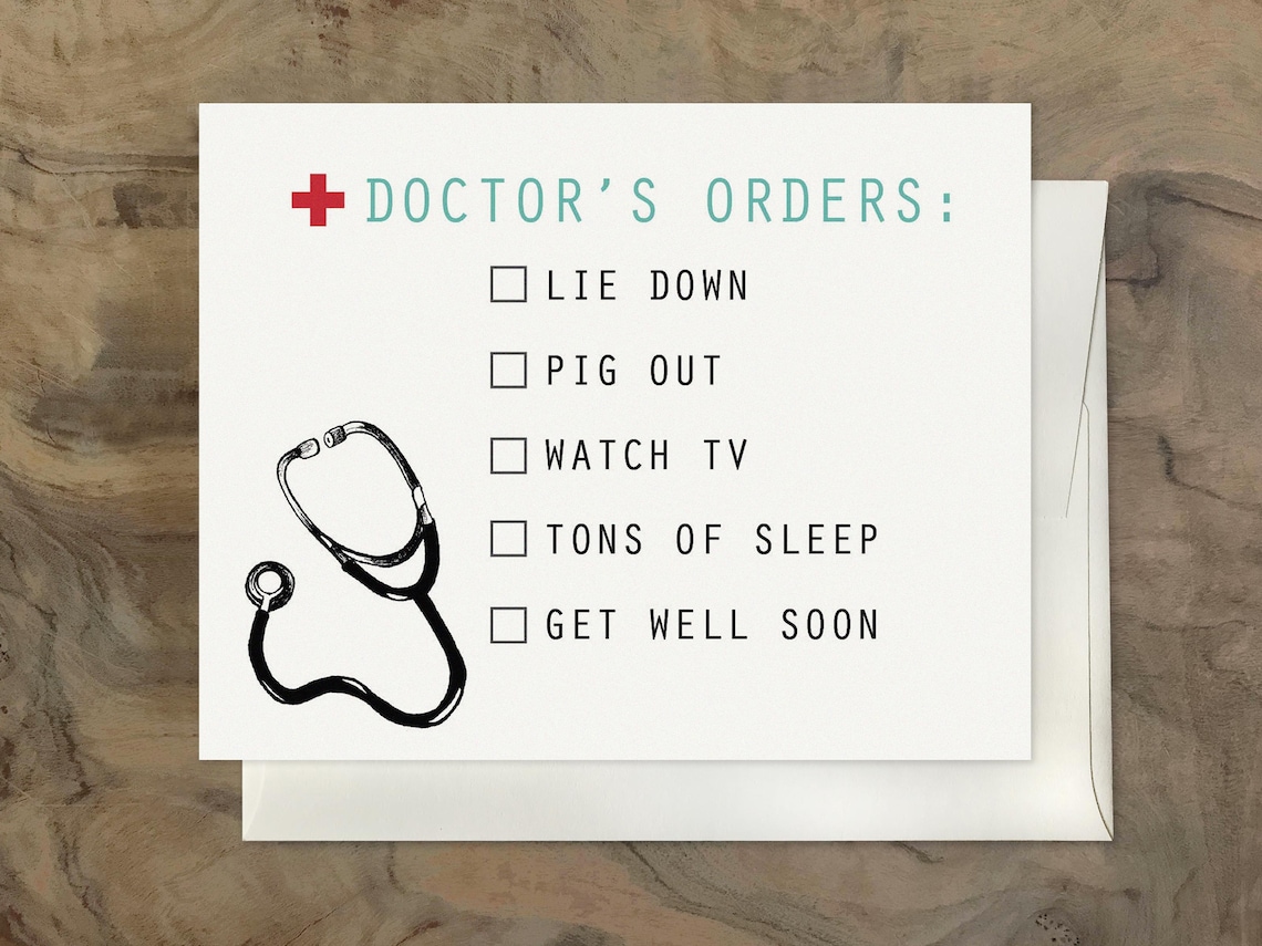 DOCTOR Funny Get Well Card Hospital Patient Card Card for a Etsy