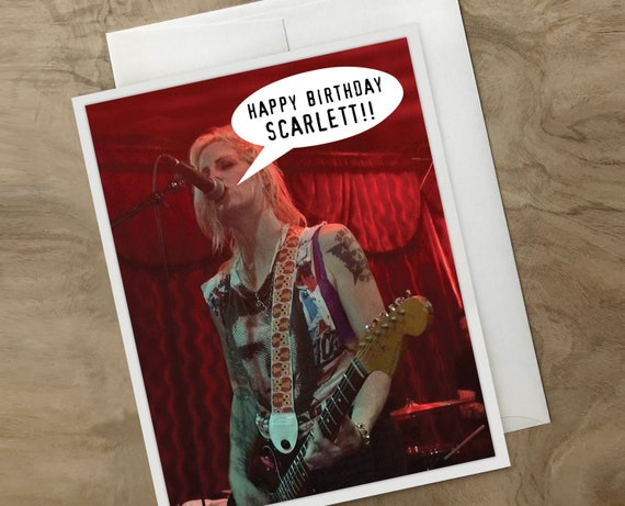 Brody Dalle Card The Distillers Happy Birthday Card Punk Etsy