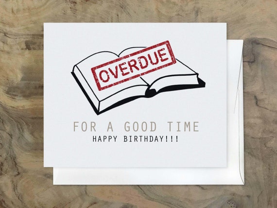 Book Birthday Card, Birthday Card for Book Worm, Book Lover Birthday Card,  Librarian Birthday Card, Author Birthday Card, Book Themed Card 