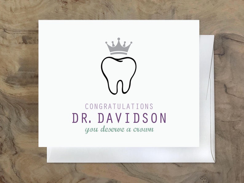 DENTIST Graduation card. Congratulations Dental Student Card. New Dentist Card, Custom Dentist Graduation Card DDS Card DMD Card Option 1