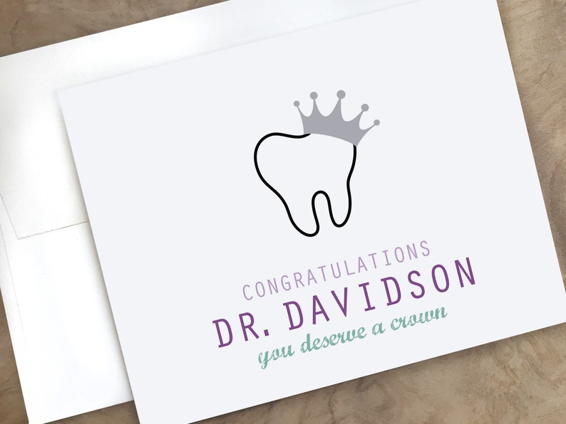 DENTIST Graduation card. Congratulations Dental Student Card. New Dentist Card, Custom Dentist Graduation Card DDS Card DMD Card image 7