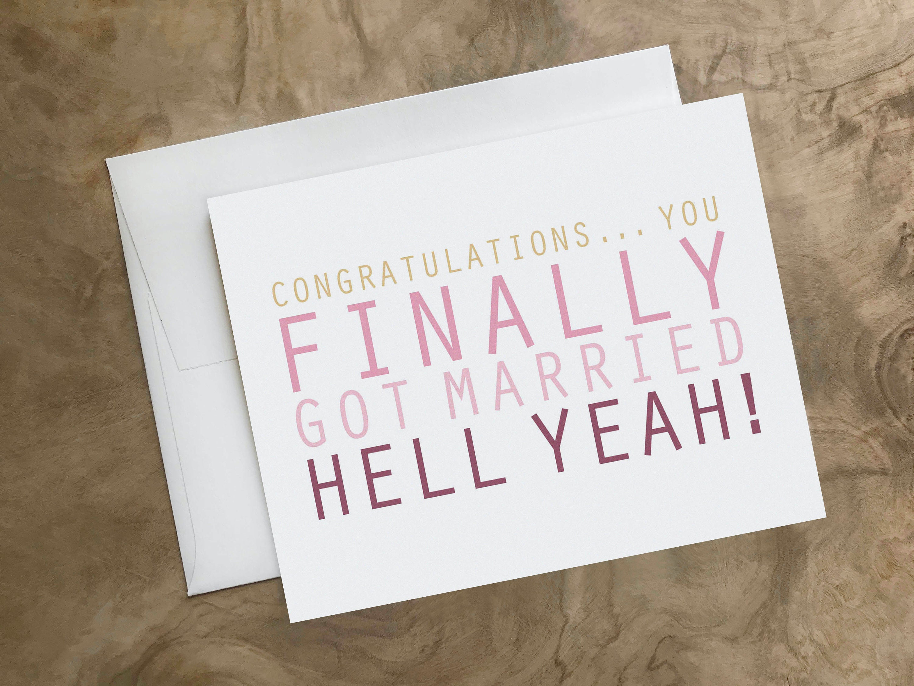 HILARIOUS WEDDING CARD You Finally Got Married. Funny Rude Etsy