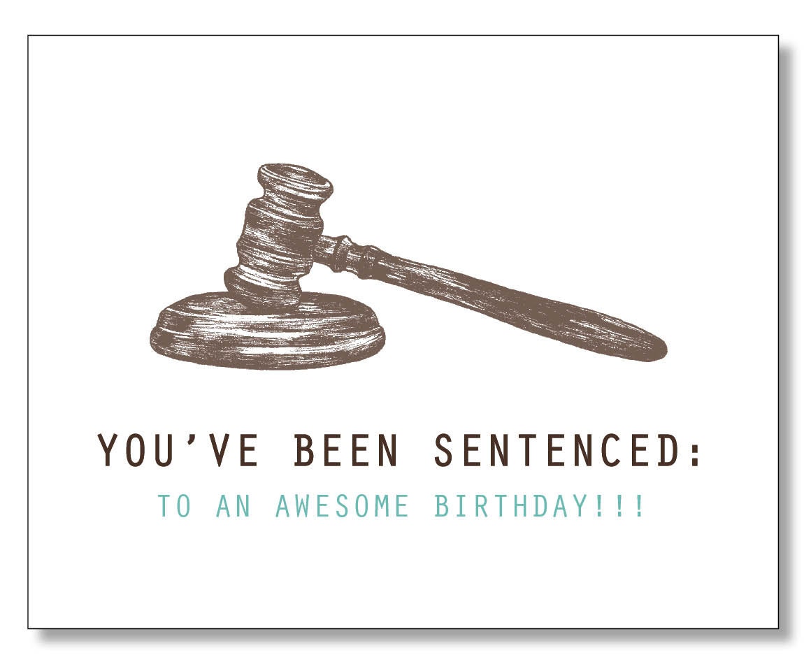HILARIOUS LAWYER BIRTHDAY Card. Judge card. Law Student. Etsy