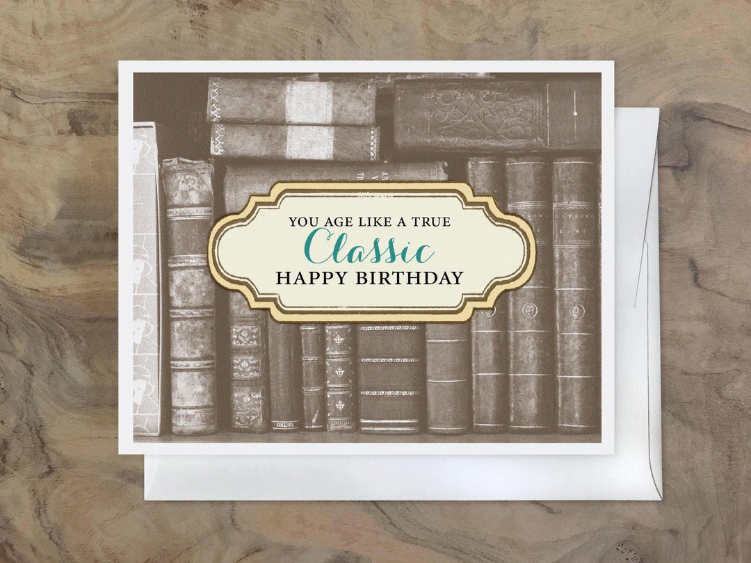 OVER THE HILL Birthday Card. Book Lover Card. Funny Sweet Kind - Etsy