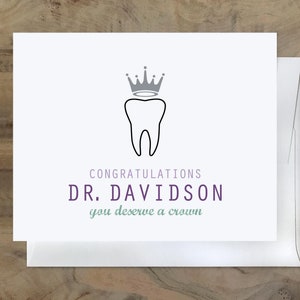 DENTIST Graduation card. Congratulations Dental Student Card. New Dentist Card, Custom Dentist Graduation Card DDS Card DMD Card Option 2