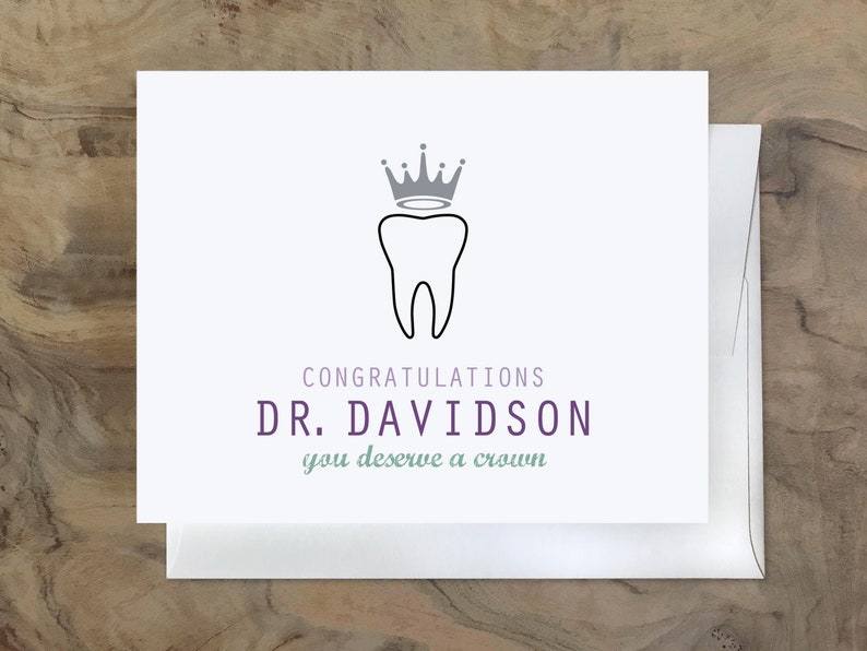 DENTIST Graduation card. Congratulations Dental Student Card. New Dentist Card, Custom Dentist Graduation Card DDS Card DMD Card Option 2