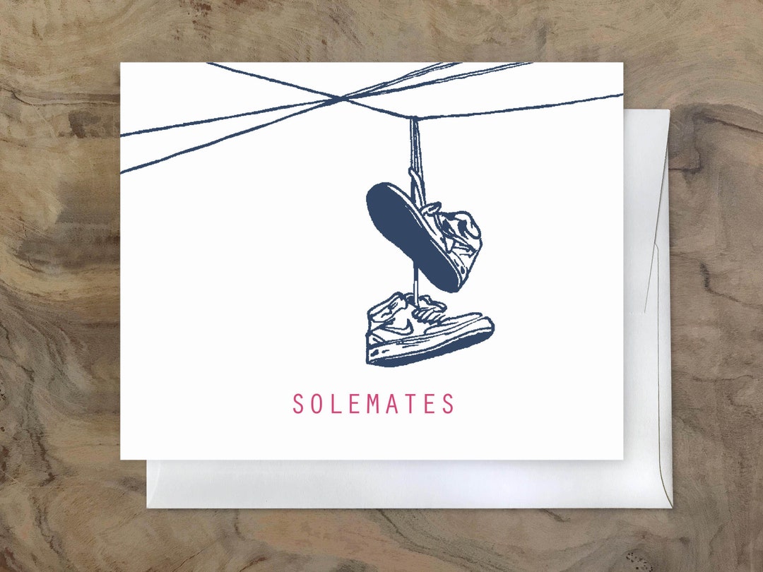 Nike Sneaker Card. Soulmate Card. SHOES on a WIRE Nike Card. - Etsy