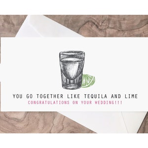 Carte de mariage de couple de partie, carte de mariage awesome. carte de mariage de titulaire de chèque, carte de titulaire d’argent, carte de mariage de tequila