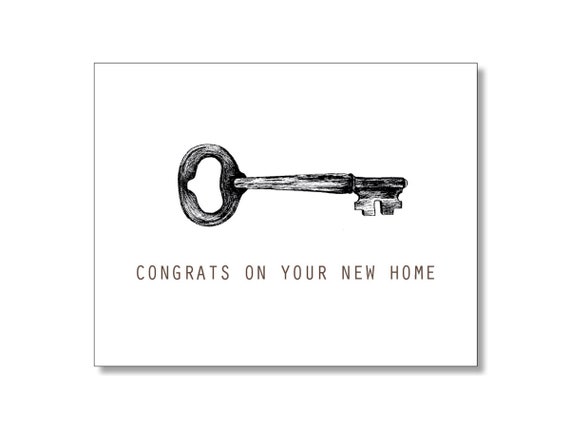 Nouvelle Carte De Proprietaire Felicitations Pour Votre Etsy