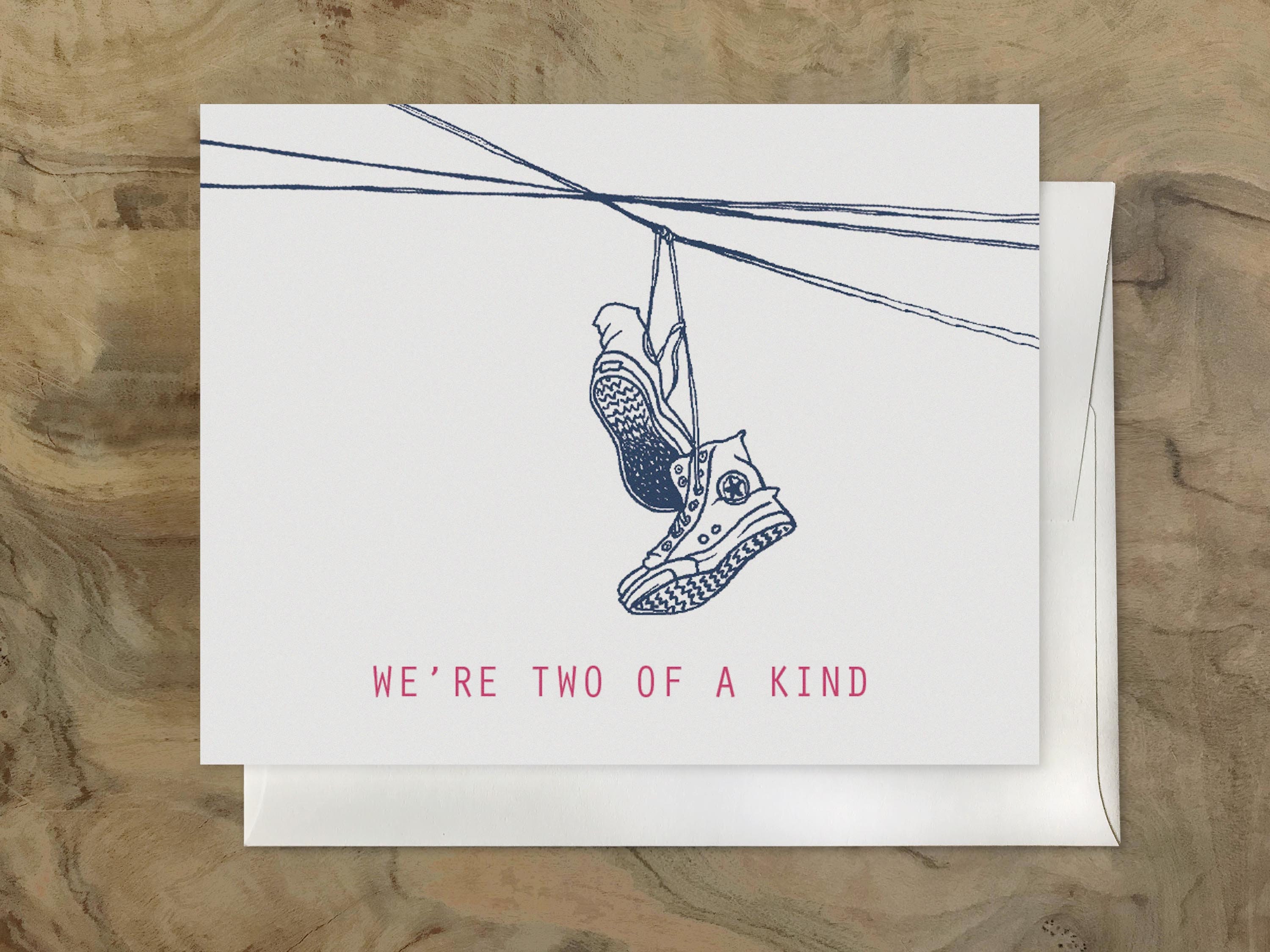 Shoes on a Wire Romance Card. CONVERSE. Punk Rock Card. - Etsy