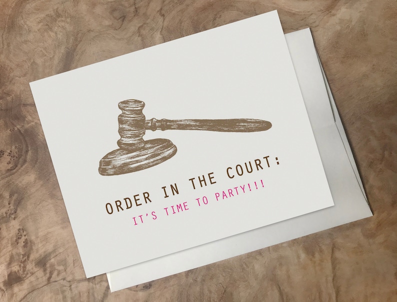 HILARIOUS LAWYER BIRTHDAY card. Judge card. Law Student Card. Etsy