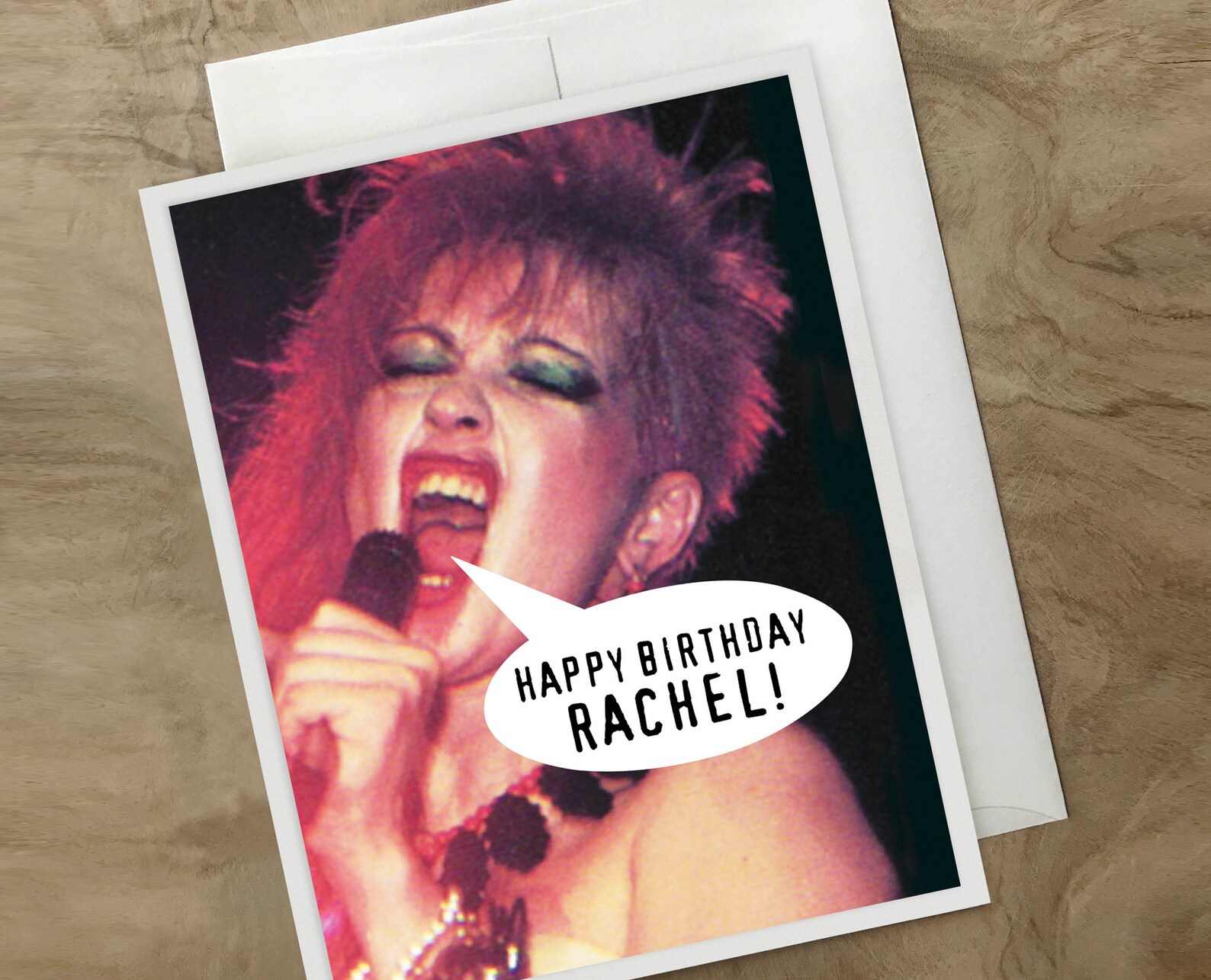 CYNDI LAUPER Card. Personalized Cyndi Lauper Birthday Card Etsy Israel