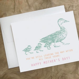 Sweet Adorable Loving Card for MOM I love you mom. Thinking of You Ducks Card Cute Lovely Thoughtful Mother's Day Card image 8